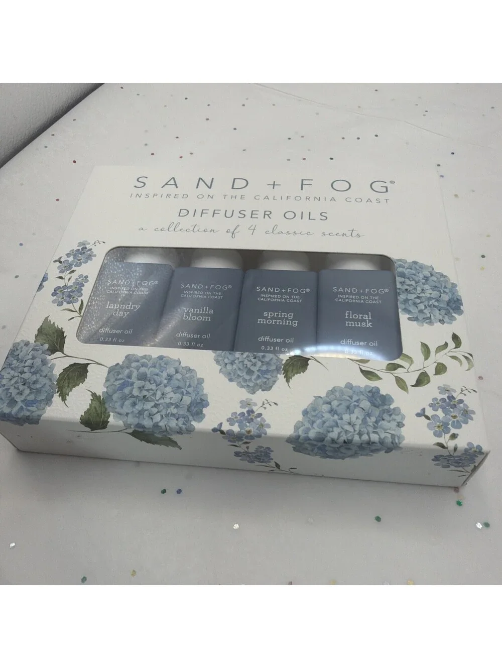 Sand + Fog Fragrance Diffuser Oil 4 Pack Laundry Day Vanilla Bloom Floral NEW